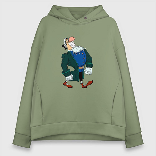 Женское худи оверсайз Доктор Ливси шагает под фонк мем / Авокадо – фото 1