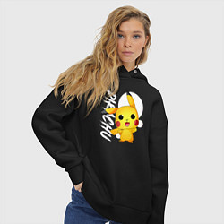 Толстовка оверсайз женская Funko pop Pikachu, цвет: черный — фото 2