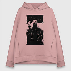 Толстовка оверсайз женская Mass Effect N7 - Warrior, цвет: пыльно-розовый