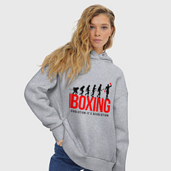 Толстовка оверсайз женская Boxing evolution, цвет: меланж — фото 2
