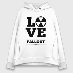Толстовка оверсайз женская Fallout love classic, цвет: белый