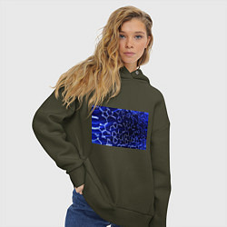 Толстовка оверсайз женская Графическая химия, цвет: хаки — фото 2