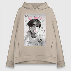 Толстовка оверсайз женская Lee Know Stray Kids, цвет: миндальный