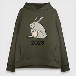 Женское худи оверсайз Большой кролик 2023