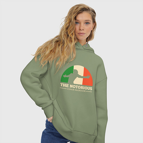 Женское худи оверсайз The Notorious / Авокадо – фото 3
