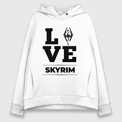 Толстовка оверсайз женская Skyrim love classic, цвет: белый