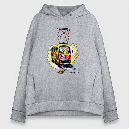 Женское худи оверсайз Татра Т3 / Меланж – фото 1