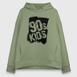 Толстовка оверсайз женская Дети девяностых, цвет: авокадо