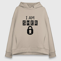 Женское худи оверсайз I am Sher locked