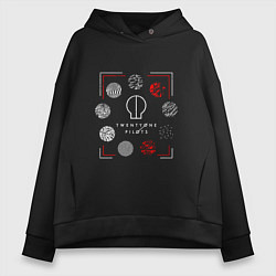 Толстовка оверсайз женская Twenty one pilots balloons, цвет: черный