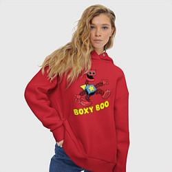 Толстовка оверсайз женская Project Playtime - Boxy Boo, цвет: красный — фото 2