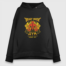Толстовка оверсайз женская Beast mode gym, цвет: черный