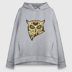 Толстовка оверсайз женская Owl color, цвет: меланж