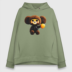 Толстовка оверсайз женская А stuffed beast in latex, цвет: авокадо