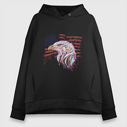 Толстовка оверсайз женская American eagle, цвет: черный