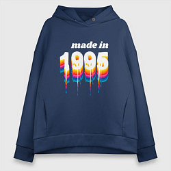 Толстовка оверсайз женская Made in 1995 liquid art, цвет: тёмно-синий
