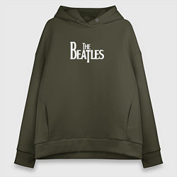 Толстовка оверсайз женская The Beatles Let It Be, цвет: хаки