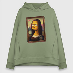 Толстовка оверсайз женская Mona Simpson, цвет: авокадо