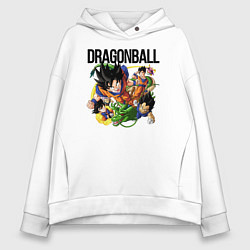 Толстовка оверсайз женская Гоку из Dragonball, цвет: белый