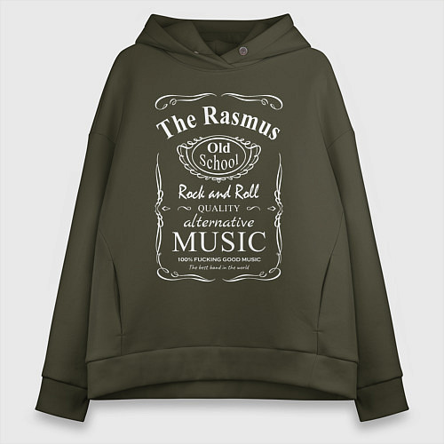 Женское худи оверсайз The Rasmus в стиле Jack Daniels / Хаки – фото 1