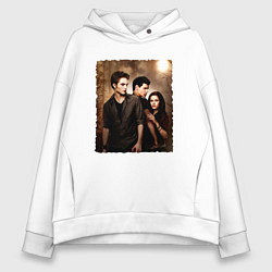 Толстовка оверсайз женская Сумерки Белла Эдвард Джейкоб, цвет: белый