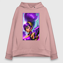 Толстовка оверсайз женская Fantasy character - Saints Row - beauty, цвет: пыльно-розовый