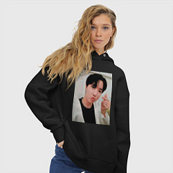 Толстовка оверсайз женская BTS -J-hope-, цвет: черный — фото 2