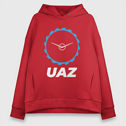 Толстовка оверсайз женская UAZ в стиле Top Gear, цвет: красный