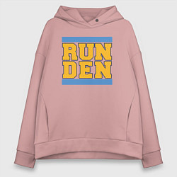 Толстовка оверсайз женская Run Denver Nuggets, цвет: пыльно-розовый
