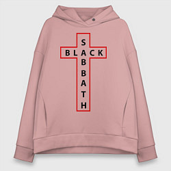 Толстовка оверсайз женская Black Sabbath, цвет: пыльно-розовый