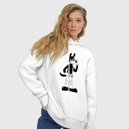 Женское худи оверсайз Борис из Бенди / Белый – фото 3