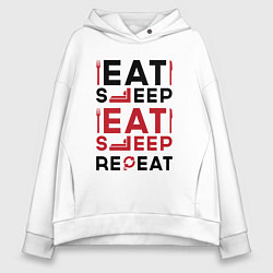 Женское худи оверсайз Надпись: eat sleep S T A L K E R repeat