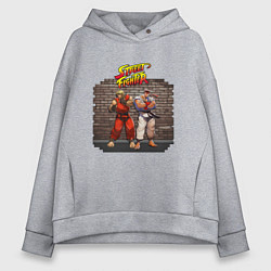 Толстовка оверсайз женская Уличный Боец Начало, цвет: меланж