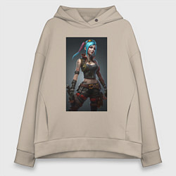 Толстовка оверсайз женская Fantasy Jinx, цвет: миндальный