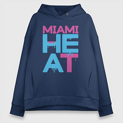 Толстовка оверсайз женская Miami Heat style, цвет: тёмно-синий