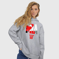 Толстовка оверсайз женская Miami buckets, цвет: меланж — фото 2