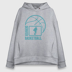Толстовка оверсайз женская Denver basket, цвет: меланж