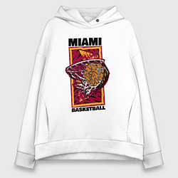 Толстовка оверсайз женская Miami Heat shot, цвет: белый
