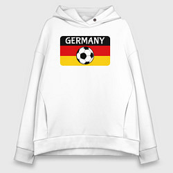 Толстовка оверсайз женская Football Germany, цвет: белый