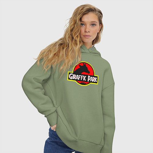 Женское худи оверсайз Giraffic / Авокадо – фото 3