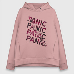 Толстовка оверсайз женская Panic, цвет: пыльно-розовый
