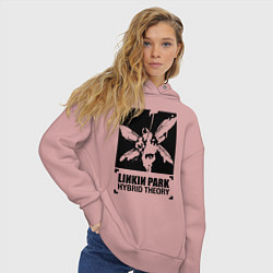 Толстовка оверсайз женская LP Hybrid Theory, цвет: пыльно-розовый — фото 2