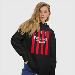 Толстовка оверсайз женская ФК Милан форма 2223 домашняя, цвет: черный — фото 2