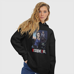 Толстовка оверсайз женская Resident frendship, цвет: черный — фото 2