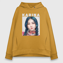Толстовка оверсайз женская Karina Aespa, цвет: горчичный
