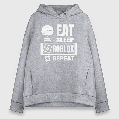 Женское худи оверсайз Роблокс на повторе / Меланж – фото 1