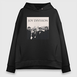 Толстовка оверсайз женская Тру фанат Joy Division, цвет: черный