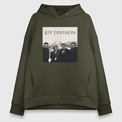 Толстовка оверсайз женская Тру фанат Joy Division, цвет: хаки