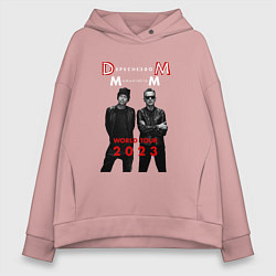Толстовка оверсайз женская Depeche Mode 2023 Memento Mori - Dave & Martin 04, цвет: пыльно-розовый