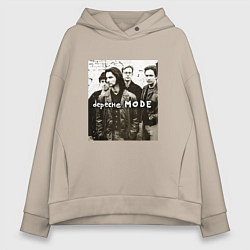 Толстовка оверсайз женская Depeche Mode - Devotional Tour Retro 01, цвет: миндальный